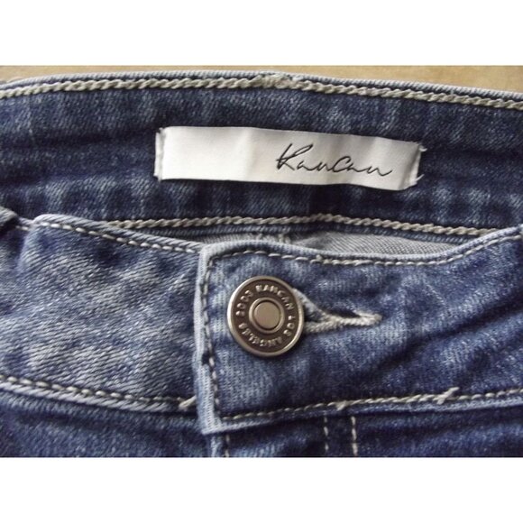 Kancan Jeans 11 x 29" Mid-Rise Blue Distressed Skinny Stretch destruction - Picture 13 of 13